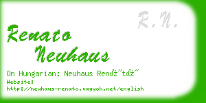 renato neuhaus business card